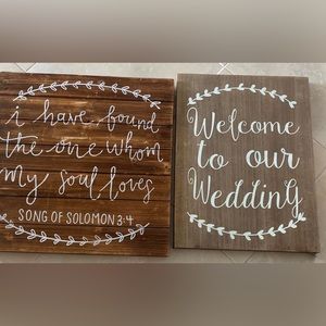 2 wedding signs